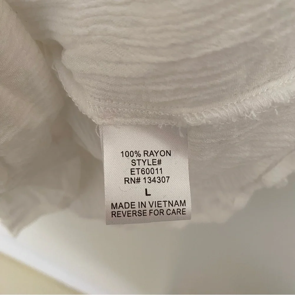 Lumiere White Blouse, Size Large - Picture 5 of 7